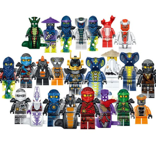 Set di minifigure ninja Kai Jay Sensei Wu Master24 pezzi