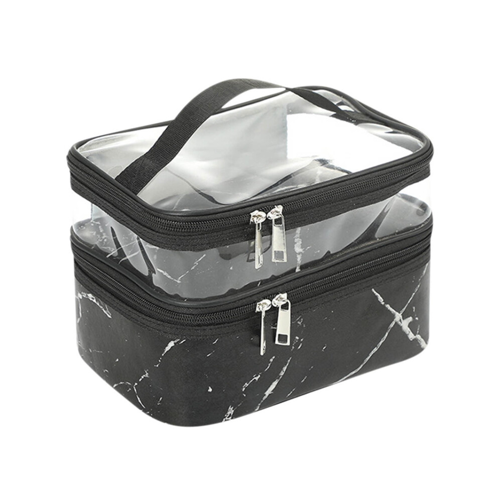 YOBOLK double-layer portable toiletries storage box
