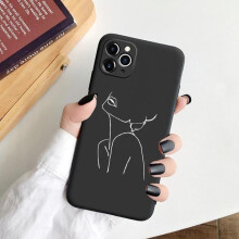 iPhone 13Pro Max szilikon tok fekete-fehér, egy méret