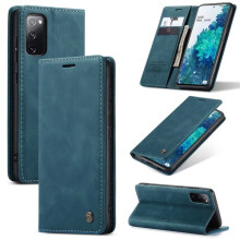 CaseMe vékony pénztárca tok Galaxy S20FE-hez, kék