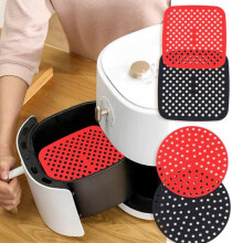 Tapete de silicone redondo pequeno para fritadeira a ar