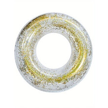 Transparent sequined inflatable swimming ring PVC 70cm