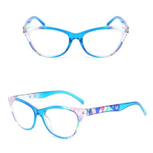 Occhiali da lettura blu floreale +1