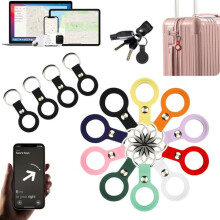 Θήκη μπρελόκ AirTag σε σχήμα κελύφους για iPhone iPad πράσινη, συσκευασία 4 τεμαχίων