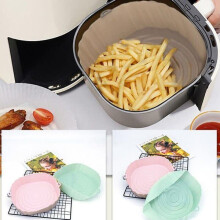 Cesto de silicone para fritadeira a ar, cinza, 17 cm