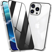 Podwójne magnetyczne etui z ochroną prywatności do iPhone'a 16Silver