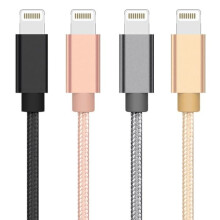 iPhone charging cable extra strong silver 1 m