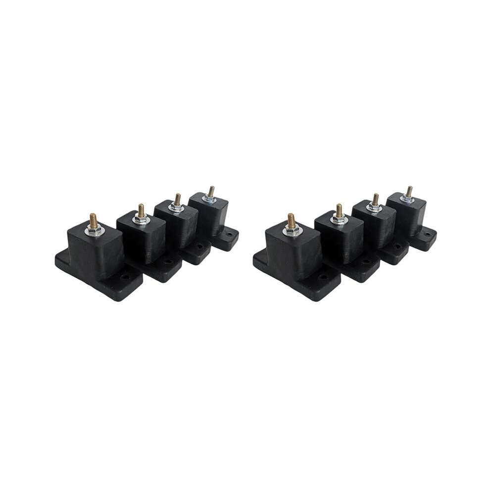 8 Pack Cushion Air Conditioner Rubber Shock Absorbing Anti-Vibration Isolator Pads Bracket Black 6033698448209