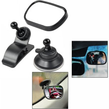 Veiligheidsspiegel voor autostoeltje, babyspiegel, verstelbare controlespiegel met zuignap en klem voor in de auto