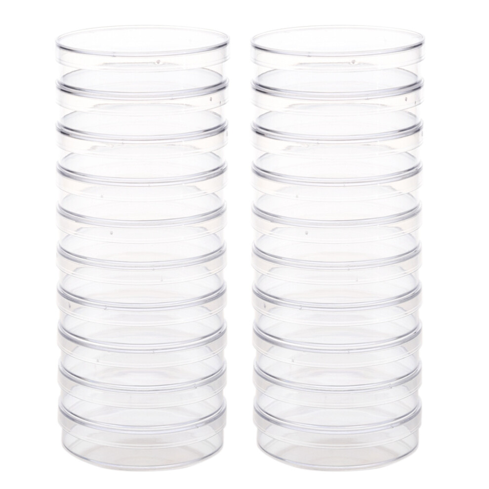 20Pcs Sterile Petri Dishes W/Lids For Lab Plate Bacterial Yeast 55Mm X 15Mm 6032262494635