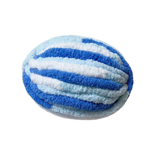 Chunky Yarn for Crocheting and Knitting Blue White 1