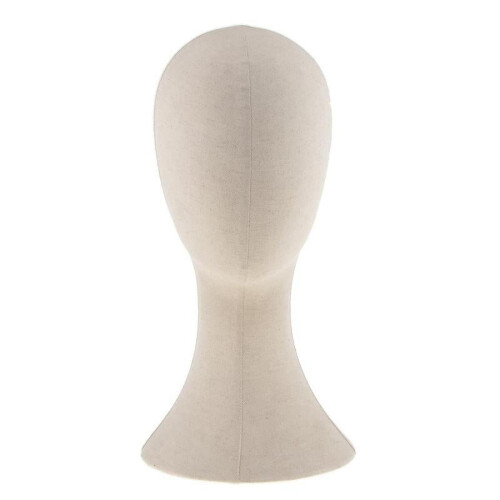 Canvas mannequin head for hat making beige 22 inch 1