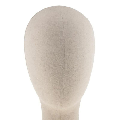 Canvas mannequin head for hat making beige 22 inch 2