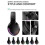 Txmfgh Wireless Gaming Headset SH33 2.4GHz/Bluetooth 6