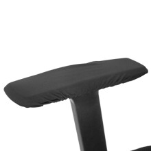 Coprisedia da ufficio Broco, 1 paio di copribraccioli rimovibili, protezioni elastiche per braccioli, copripoltrona da ufficio, colore nero
