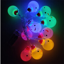 Guirlande lumineuse LED bonhomme de neige, décoration de Noël pour intérieur et extérieur