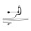 Hellery Referee Earphone Cable Referee Headset, High Performance Earhook Cable Type C Interface for Radio Soccer Football , For V6plus 5