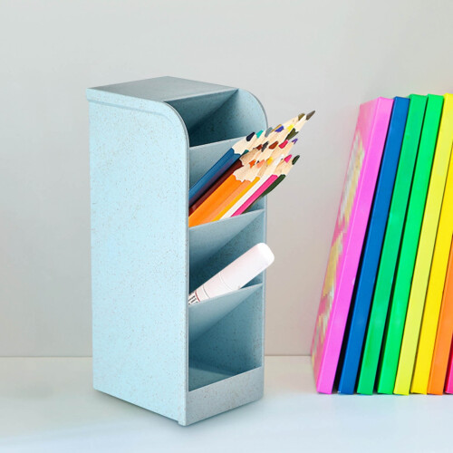 Cailmei stationery box blue plastic 1-piece