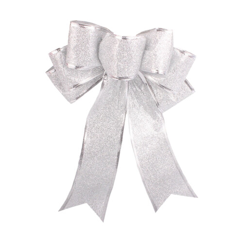 Christmas Hanging Ornament Multicolor Glitter Pink Bow 1