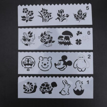 Vehicle Animal Plant Stencil Pack 8 Pieces
