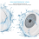 LED shower speaker waterproof Bluetooth white 3