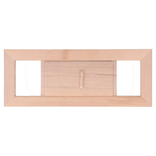Delaman sauna air vent with adjustable wood grille panel 1