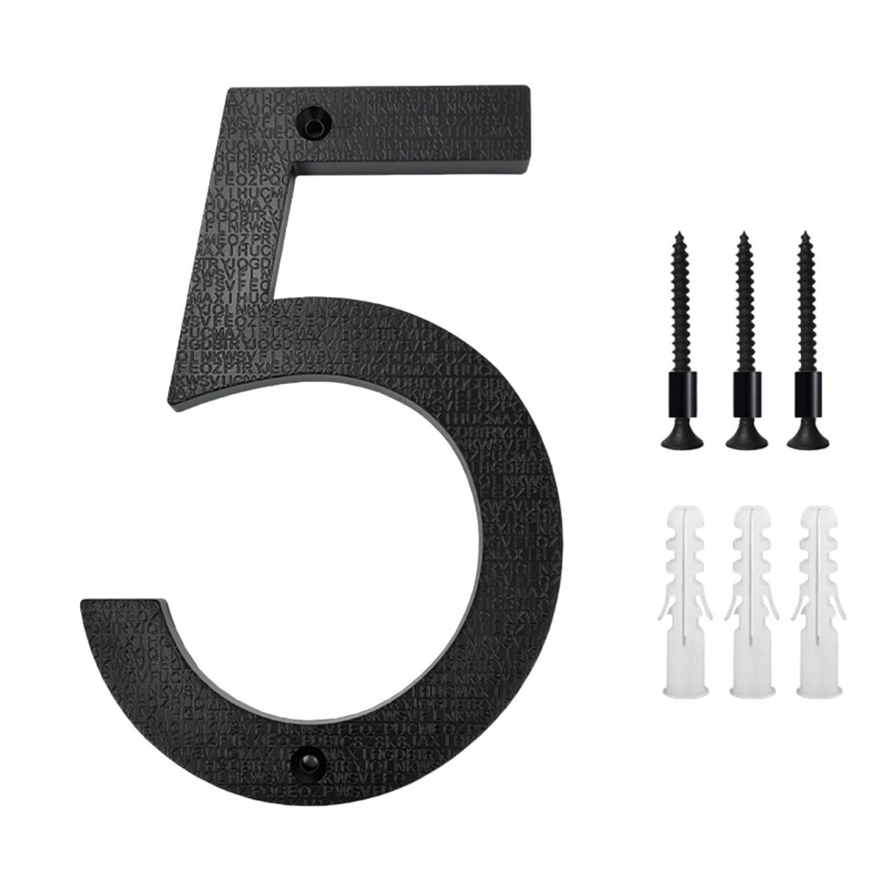 Black Metal Address Numbers 5 Inch Outdoor 972745966845