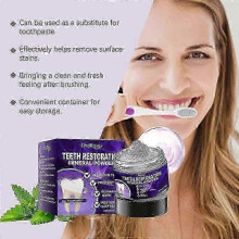 (1) Hydroxyapatite Teeth Whitening Powder Remove Stain Calculus Bad Breath Repair Enamel Sensitive Tooth Mint Gum Care Purple Powder