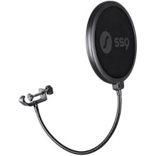 Popfilter - SOUND STATION QUALITY (SSQ) - Ssq pop1 - Dubbel - Zwart - Bedraad