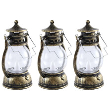 12 Pcs Lantern Decorative with LED Candle Vintage Lantern Hanging Candle Lanterns Battery Operated Lantern Copper