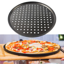 Okrúhla panvica na pizzu do rúry, plech na pečenie, plech na pečenie do domácnosti, reštaurácie, kempingového vybavenia, nádoby na