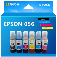 AWDAXC-inktcartridges compatibel met EPSON-065, geschikt voor HP L8058 / L18058, 1 zwarte cartridge, 5 kleurencartridges (zwart x 70 ml / fles, kleur