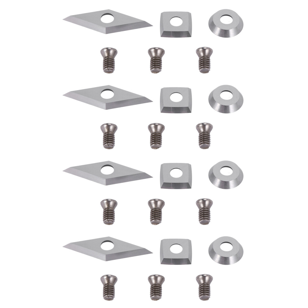12Pcs Tungsten Carbide Cutters Inserts Set (Include 11Mm Square With Radius,12Mm Round,28X10mm Diamond With Point) 6031337439854