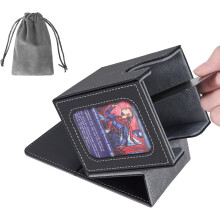 MTG Deck Box pro Commander, pro 100 karet s dvojitým obalem, se 2 přepážkami, stahovacím vakem a 1 horním nakládacím boxem (zeleno-šedý)