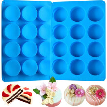 Moule en silicone pour chocolat Oreo, 12 cavités rondes, lot de 3