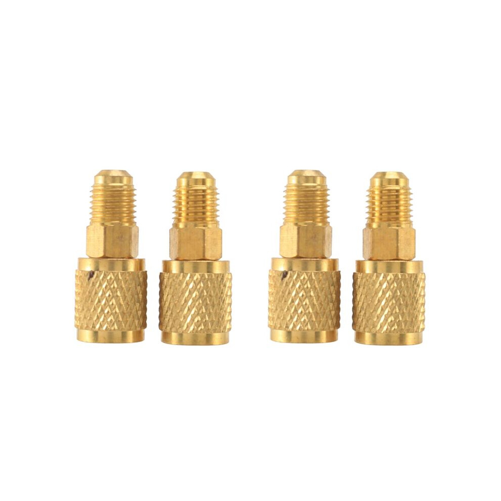 2X R410a Adapter 5/16Inch Sae Female Quick Couplers To 1/4Inch Sae Male Flare, Used For Split System, Straight Type 6032695526293