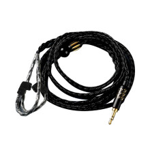 16-Strand Black Earphone Silver-Plated Wire 3.5mm Cable is Suitable for KZ ZS3 ZS4 EDX ZSN ZST ASX ZS10 ZEX AS16 EDXPRO
