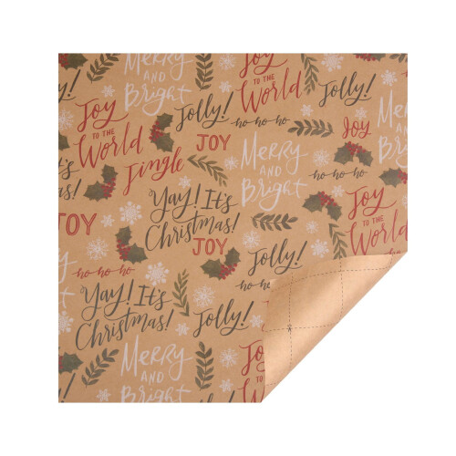 Christmas wrapping paper roll colored kraft 44  100 cm