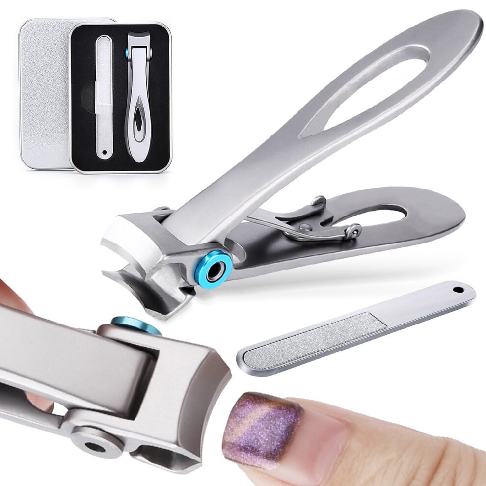 Nail Clippers for Thick Nails Stainless Steel 2PCS
