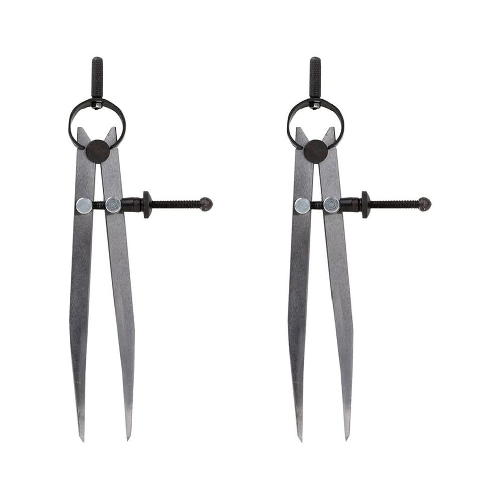 2Pcs 6 Inch Adjustable Lockable Steel Divider Wing Leather Compass 6032898484758