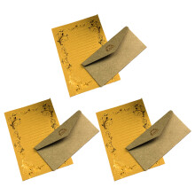 Vintage writing paper set with kraft envelopes 24 pcs
