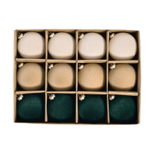 HOMYL Christmas ball ornaments shatterproof 6cm dark green