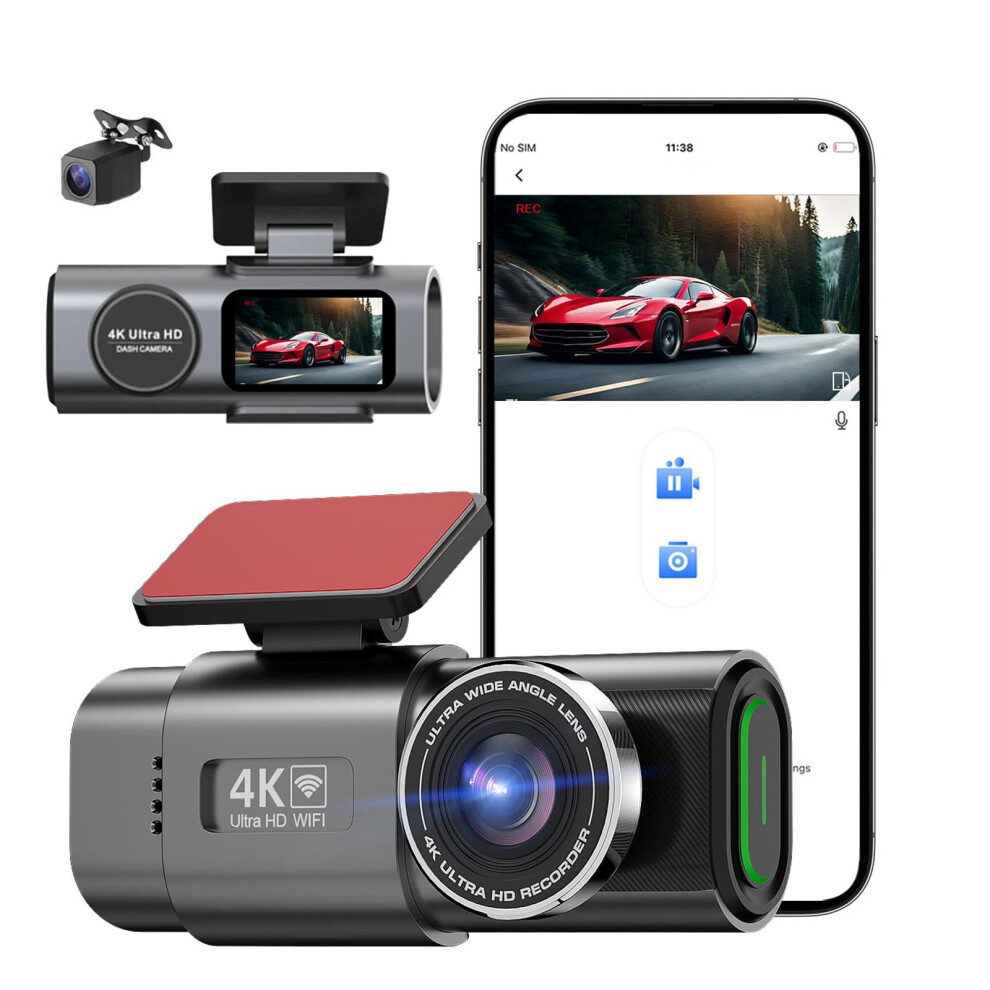 Yoloke Dash Cam 4K Dual Lens With Ips Screen 900881843638
