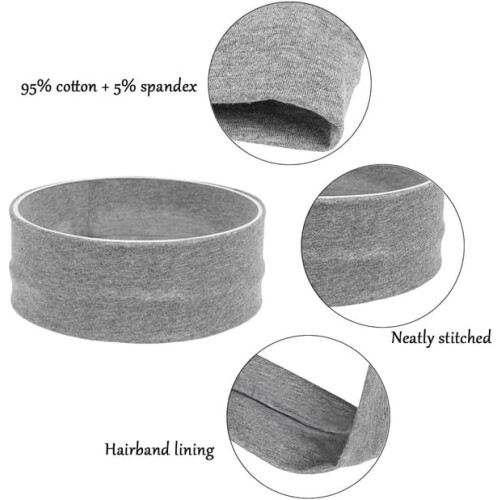 Yoga Headbands for Women Non-Slip Elastic Solid Color 3-Pack 1