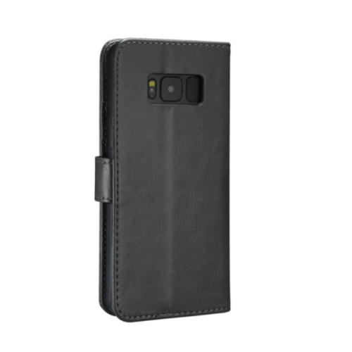 Συμβατό με το Samsung S8PLUS Θήκη Πορτοφολιού σε ΔΕΡΜΑ (3 κάρτες) - 7 Χρώματα - ΜΑΥΡΟ μαύρο 1