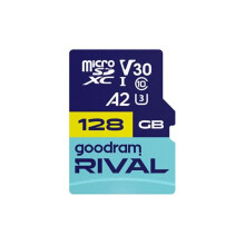 GOODRAM microSDXC 128GB V30 A2 UHS I U3 RIVAL + adapter