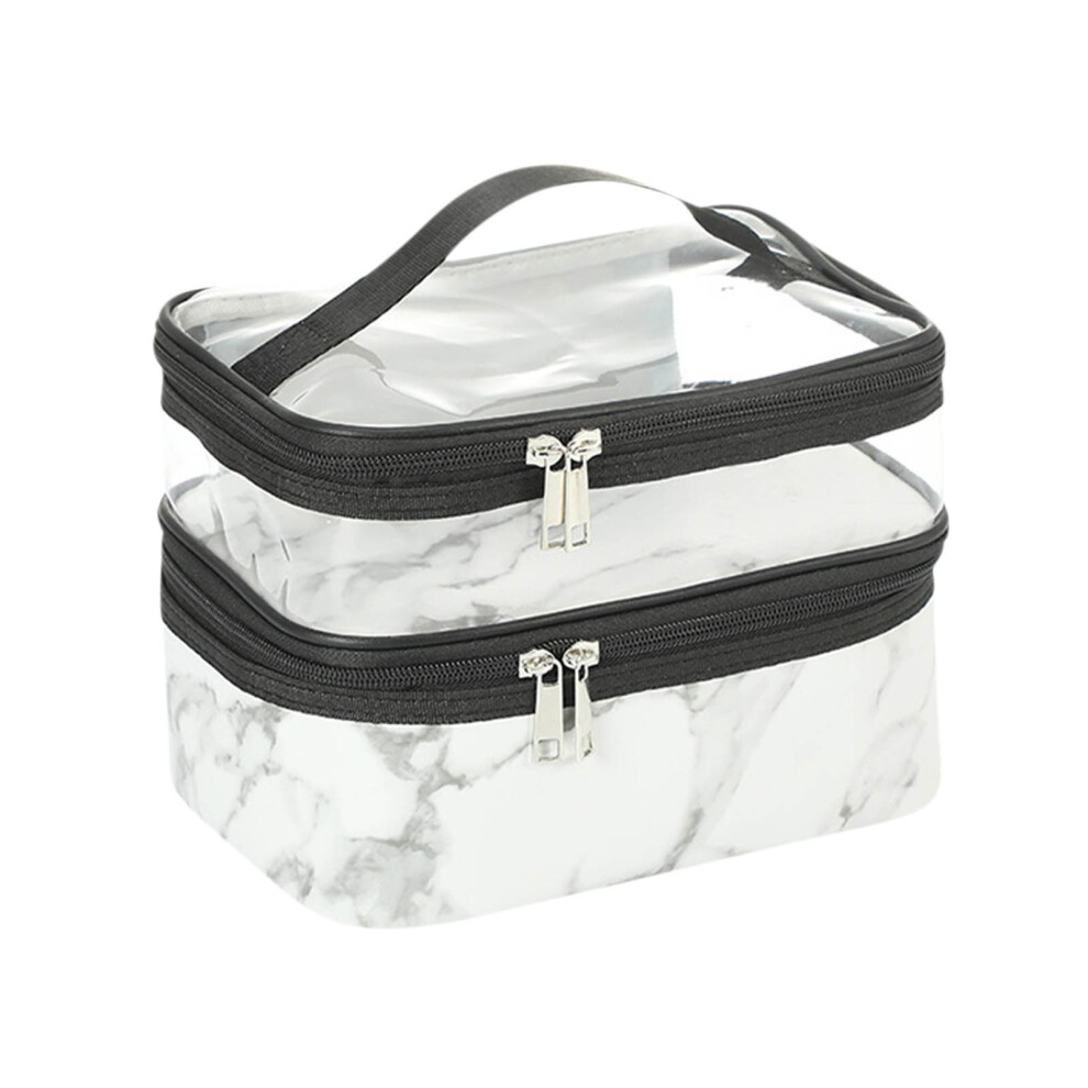 YOBOLK double-layer portable toiletries storage box