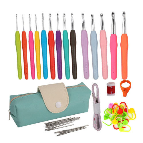 Crochet Hooks Set Comfortable Multicolor 10-Piece 2