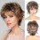 Women's Gradient Short Curly Fluffy Wig Synthetic 1pc 1