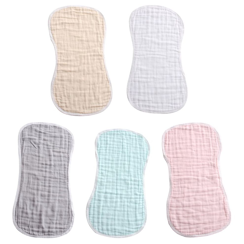 Baby Burp Cloths Cotton Muslin 5 Pcs